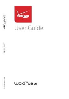 LG Lucid 3 manual. Smartphone Instructions.